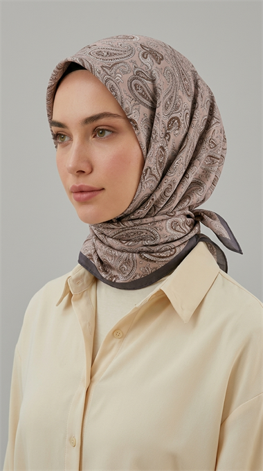 MELORA 120*120 CM COTTON EŞARP - ANTRASİT GRİ 