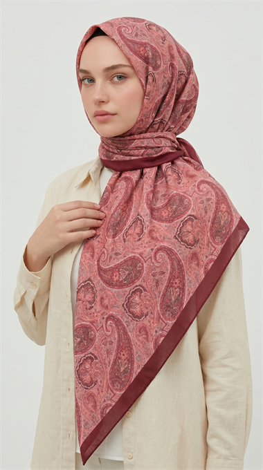 Karaca Eşarp ŞAL EŞARP MELORA 120*120 CM COTTON EŞARP - KIRMIZI