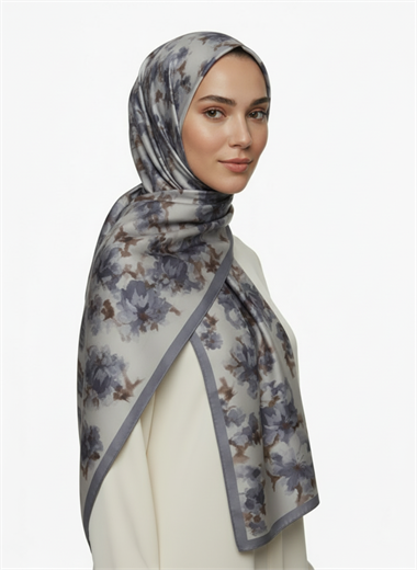 MİRA BLOOM KUMLU ŞAL - GRİ 