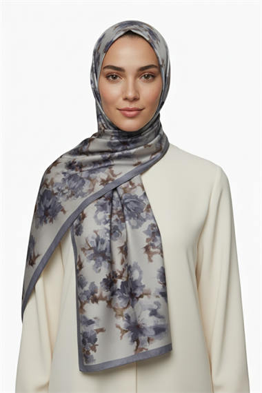 MİRA BLOOM KUMLU ŞAL - GRİ 