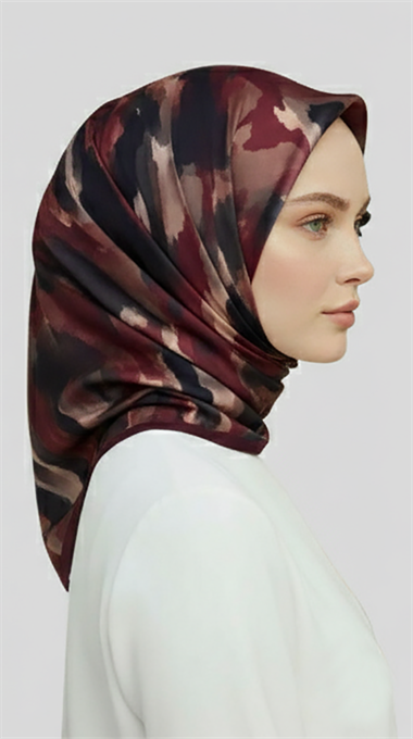 MORYA DESENLİ RAYON EŞARP - MOR BEJ