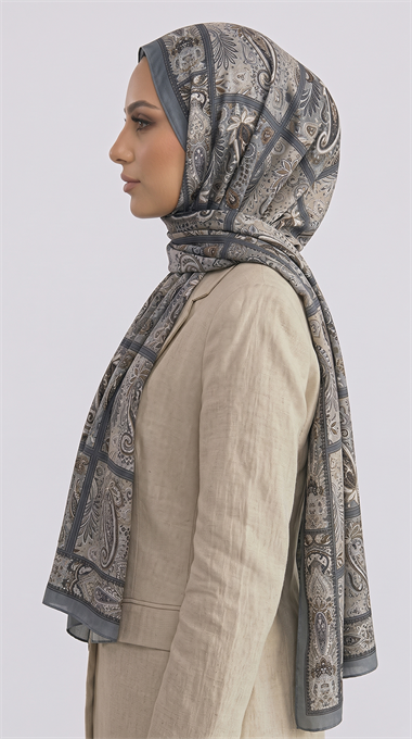 PAİSLEY DESENLİ COTTON ŞAL - 
