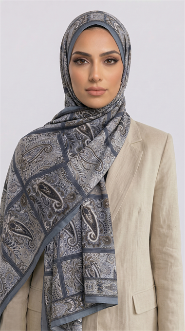 PAİSLEY DESENLİ COTTON ŞAL - 