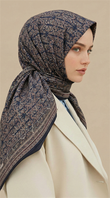 PETRA 120 * 120 CM COTTON ŞAL EŞARP - SİYAH