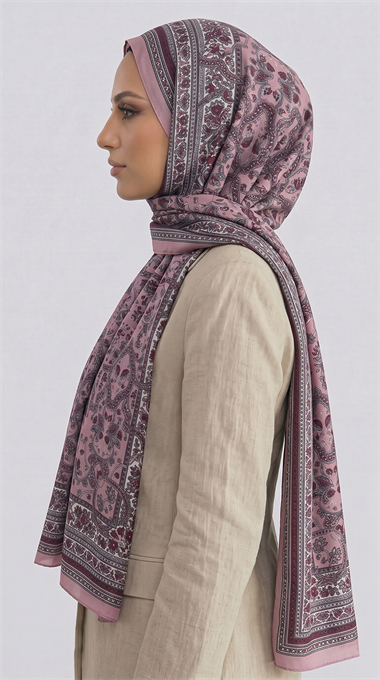 PETRA  DESEN  COTTON ŞAL -  PEMBE