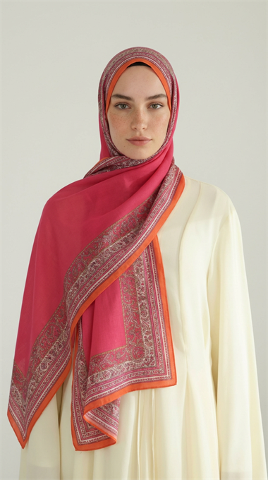 PETRA ETNİK DESEN COTTON ŞAL -  PEMBE