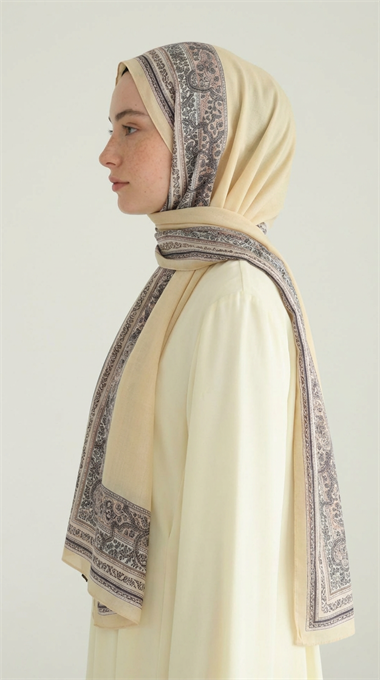 PETRA ETNİK DESEN COTTON ŞAL -  SARI