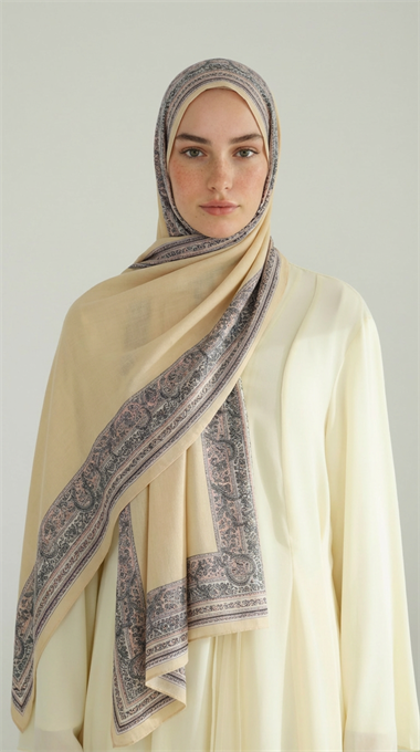 PETRA ETNİK DESEN COTTON ŞAL -  SARI