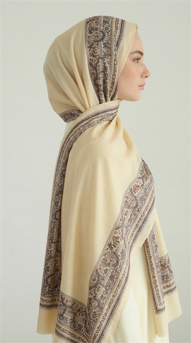 PETRA ETNİK DESEN COTTON ŞAL -  SARI