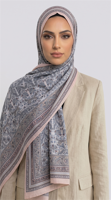 Karaca EşarpCOTTON ŞAL PETRA ETNİK DESEN COTTON ŞAL -  TOZ  PEMBE