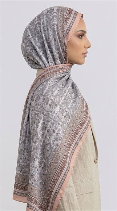 PETRA ETNİK DESEN COTTON ŞAL -  SOMON 