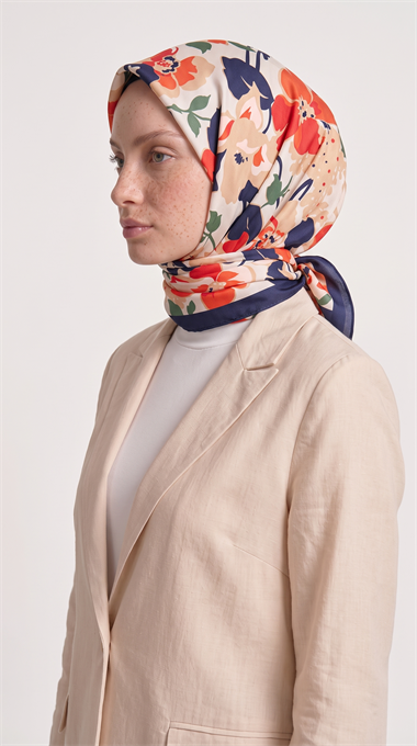 ROSELLE COTTON EŞARP - LACİVERT