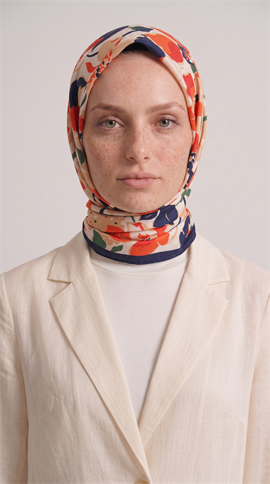 ROSELLE COTTON EŞARP - LACİVERT