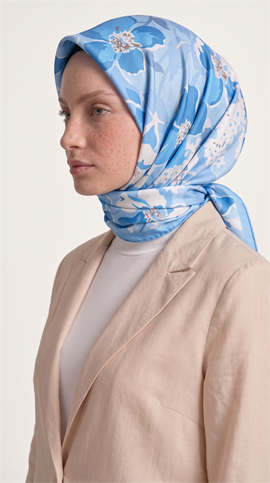ROSELLE COTTON EŞARP -   MAVİ