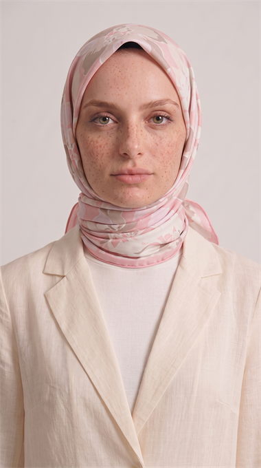 ROSELLE COTTON EŞARP -   PUDRA PEMBESİ 