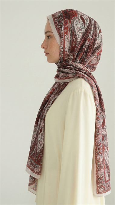 ROYAL ETNİK DESEN COTTON ŞAL - AÇIK PEMBE 