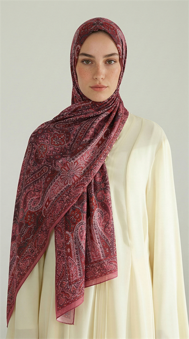 ROYAL ETNİK DESEN COTTON ŞAL -  PEMBE