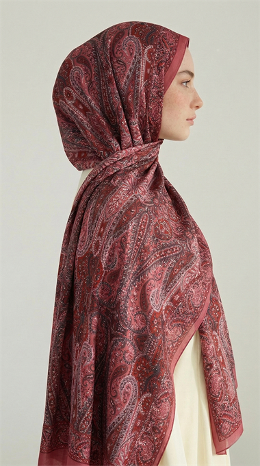 ROYAL ETNİK DESEN COTTON ŞAL -  PEMBE