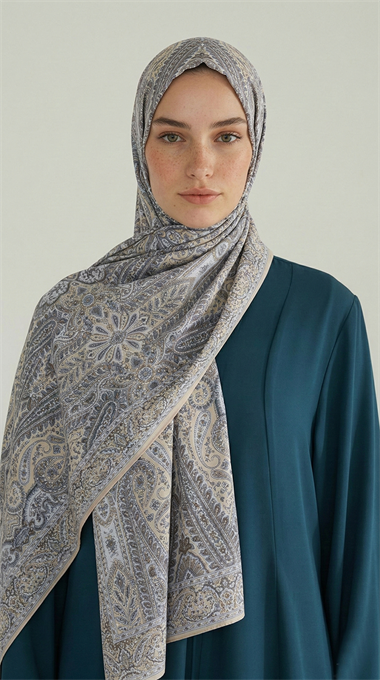 ROYAL ETNİK DESEN COTTON ŞAL - SARI