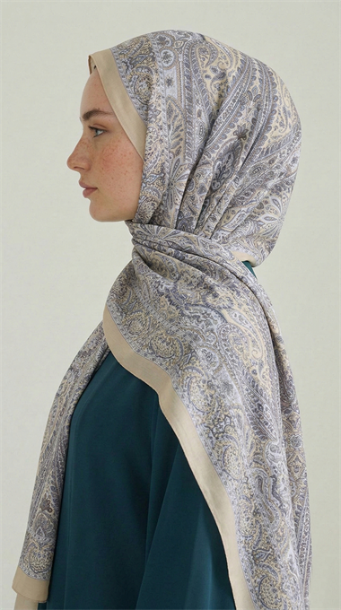ROYAL ETNİK DESEN COTTON ŞAL - SARI