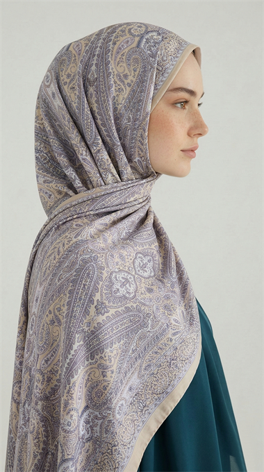 ROYAL ETNİK DESEN COTTON ŞAL - SARI
