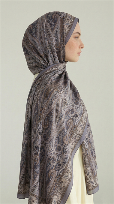 ROYAL ETNİK DESEN COTTON ŞAL - SİYAH / YEŞİL