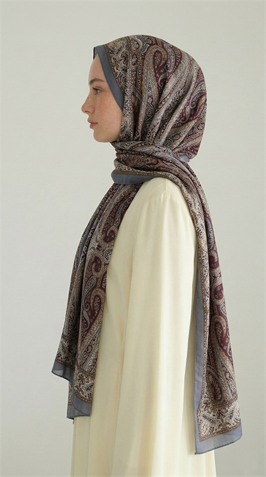 ROYAL ETNİK DESEN COTTON ŞAL - SİYAH / YEŞİL