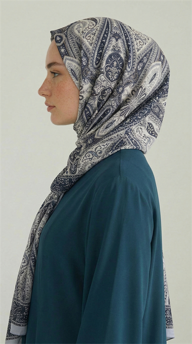 ROYAL ETNİK DESEN COTTON ŞAL - SİYAH