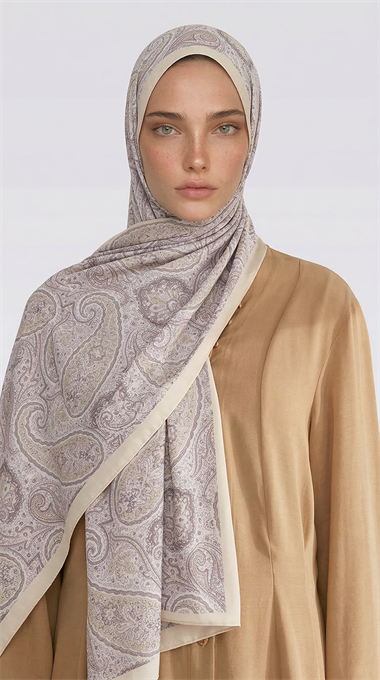 SAPHİRA DESENLİ COTTON ŞAL - SARI