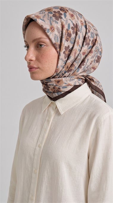 VELORA COTTON EŞARP - BEJ / KAHVERENGİ 