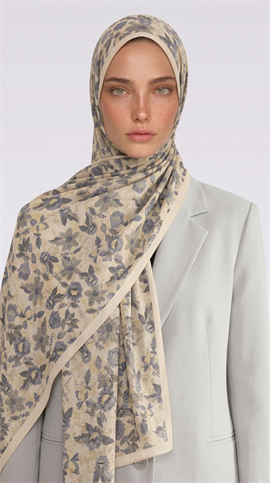 Karaca EşarpCOTTON ŞAL VELORA DESENLİ COTTON ŞAL - SARI