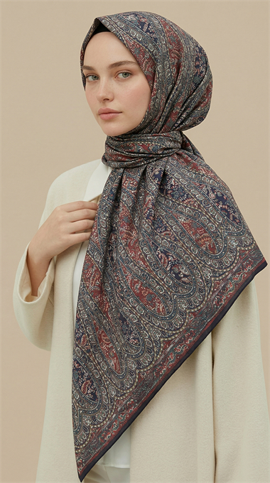 VİRELLA 120*120 CM COTTON ŞAL EŞARP - BEJ