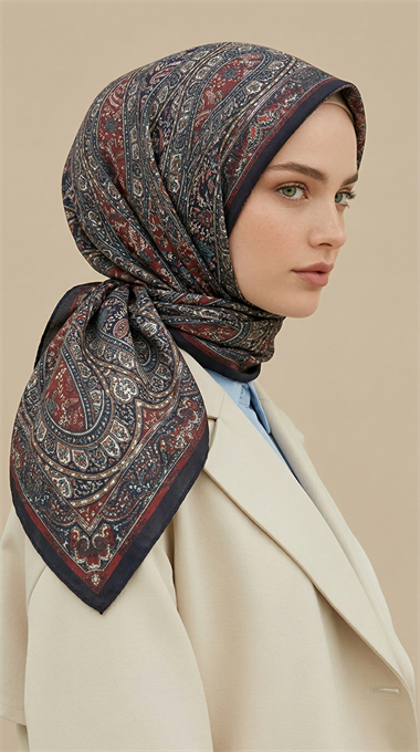 VİRELLA 120*120 CM COTTON ŞAL EŞARP - BEJ