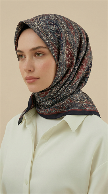 VİRELLA 120*120 CM COTTON ŞAL EŞARP - BEJ