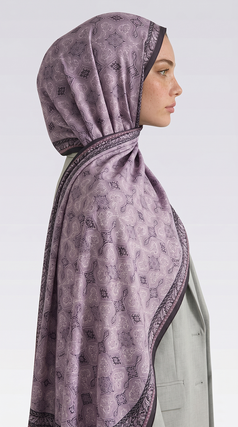 Karaca EşarpCOTTON ŞAL AHENK DESENLİ COTTON ŞAL - TOZ PEMBE