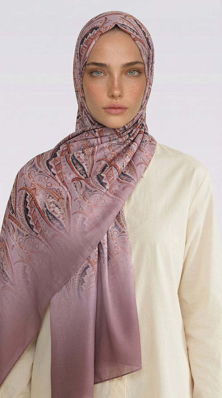 Karaca EşarpCOTTON ŞAL ALMERA DESENLİ COTTON ŞAL -PEMBE