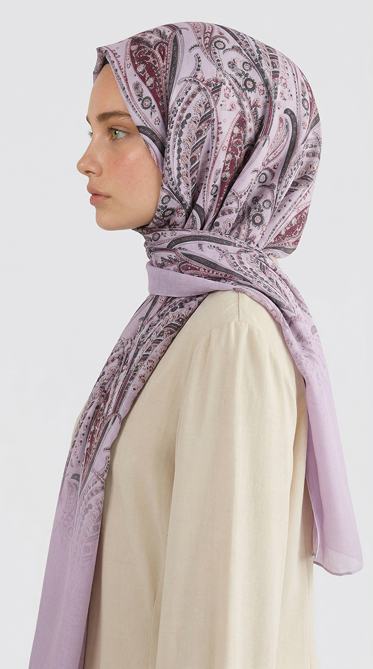 Karaca EşarpCOTTON ŞAL ALMERA DESENLİ COTTON ŞAL - TOZ PEMBE / KIRMIZI
