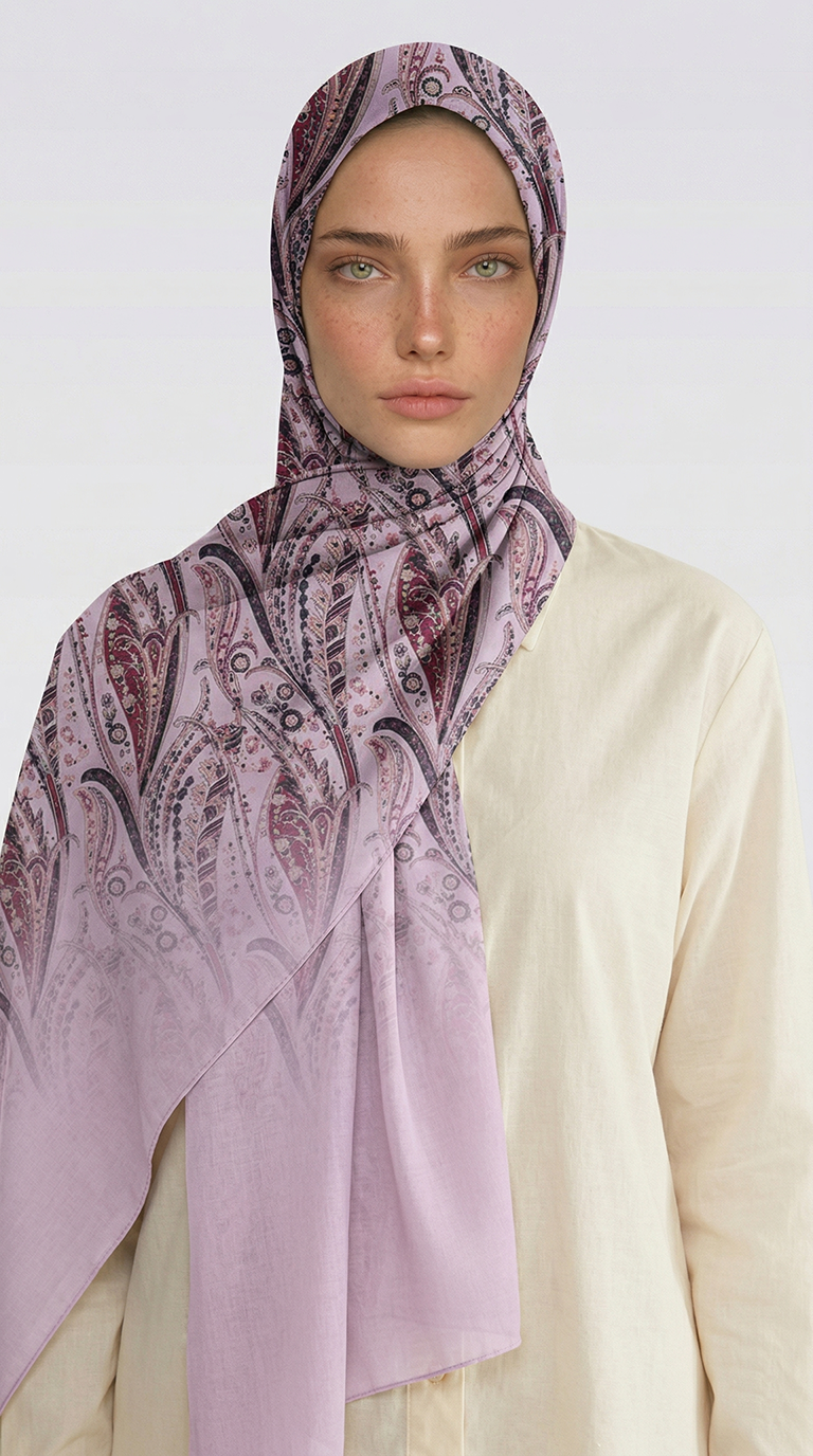 Karaca EşarpCOTTON ŞAL ALMERA DESENLİ COTTON ŞAL - TOZ PEMBE / KIRMIZI