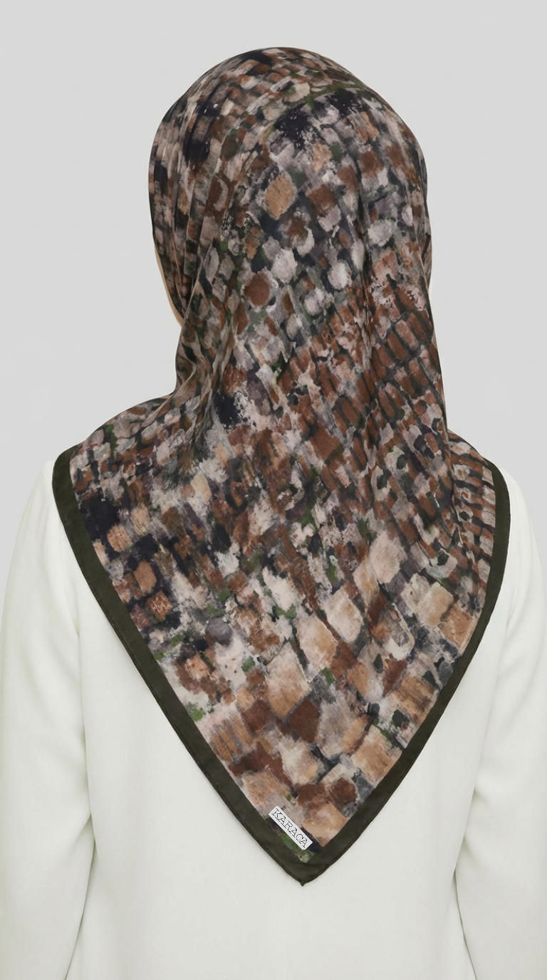Karaca EşarpRAYON EŞARPCANVAS DESENLİ RAYON EŞARP - HAKİ