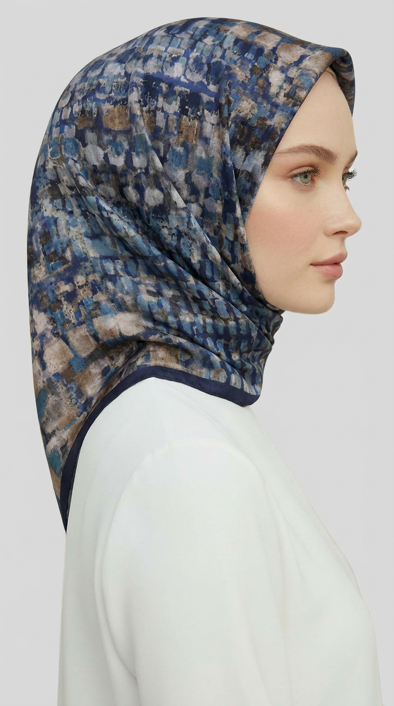 Karaca EşarpRAYON EŞARPCANVAS DESENLİ RAYON EŞARP - LACİVERT 