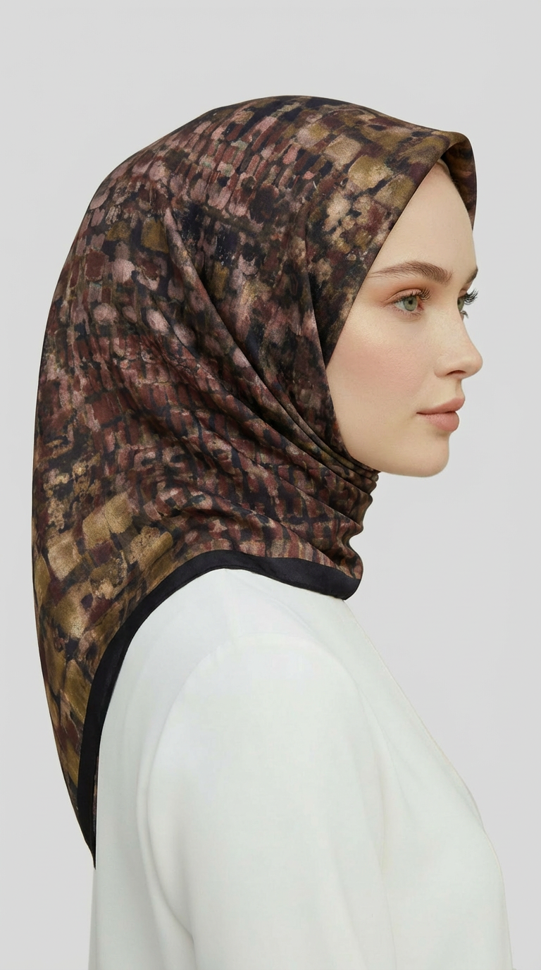 Karaca EşarpRAYON EŞARPCANVAS DESENLİ RAYON EŞARP - SİYAH / BEJ