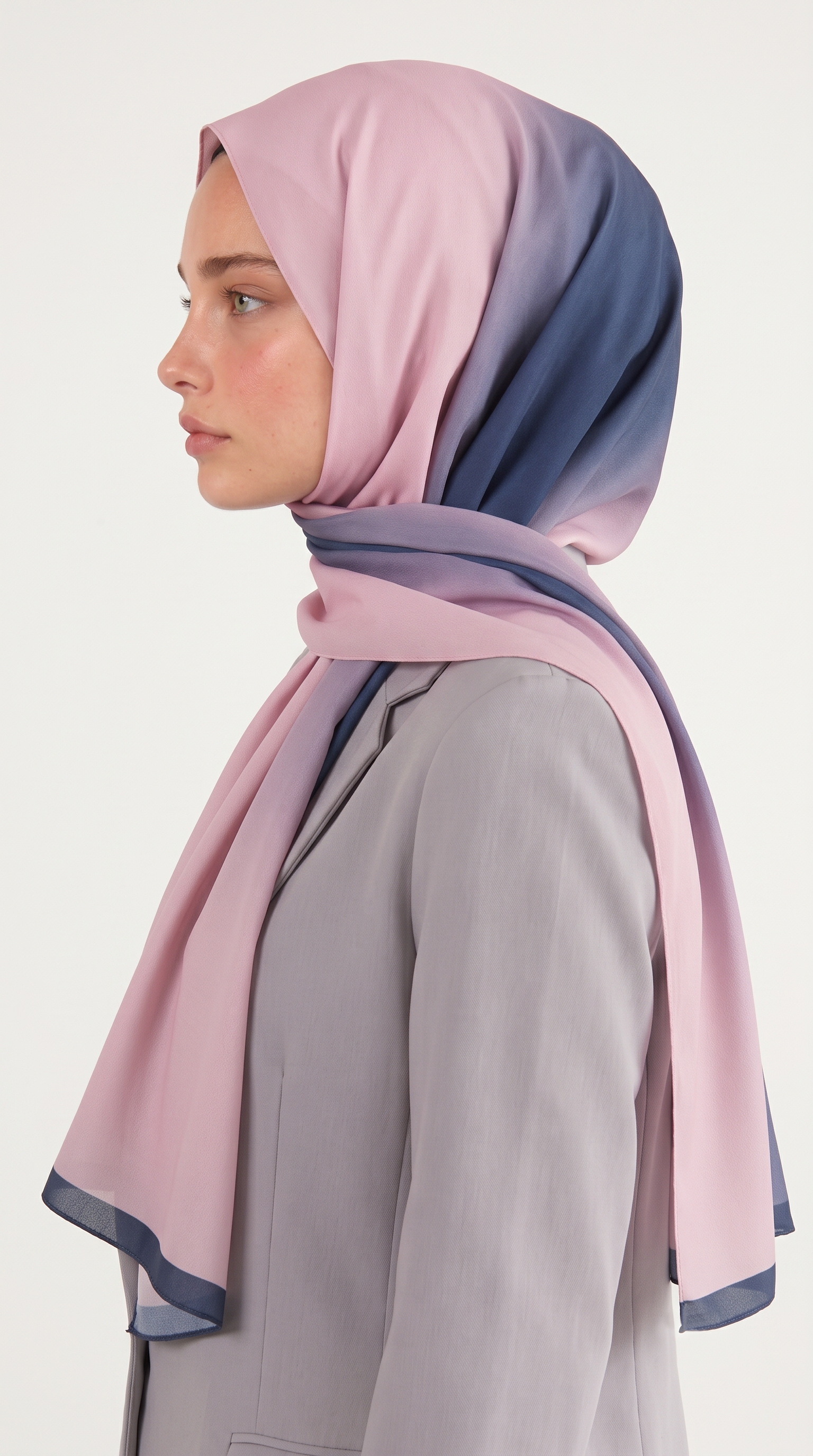 Karaca EşarpDEGRADE KUMLU ŞALDEGRADE KUMLU ŞAL - LACİVERT / TOZ PEMBE 
