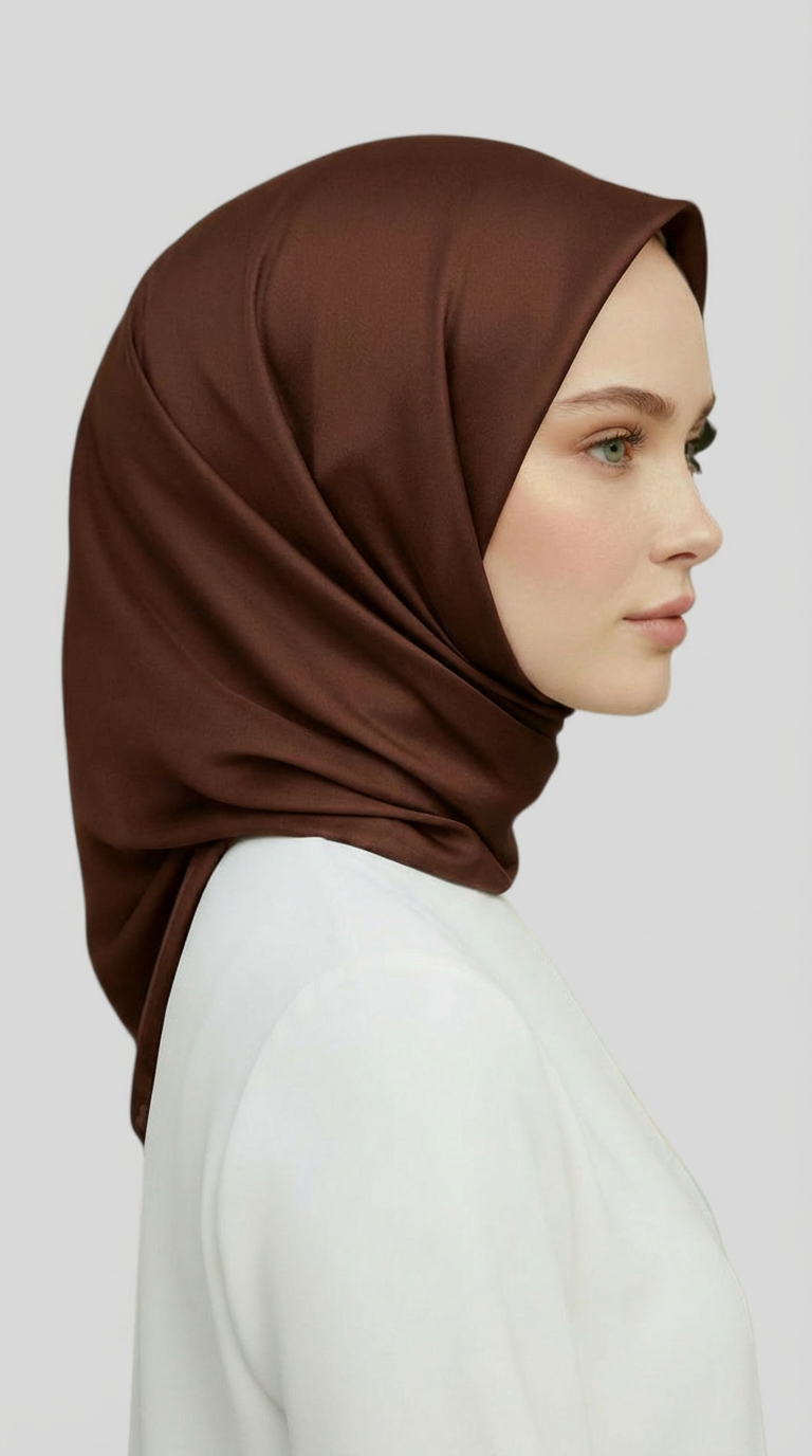 Karaca EşarpRAYON EŞARPDÜZ TWİL POLYESTER EŞARP - ACI KAHVE