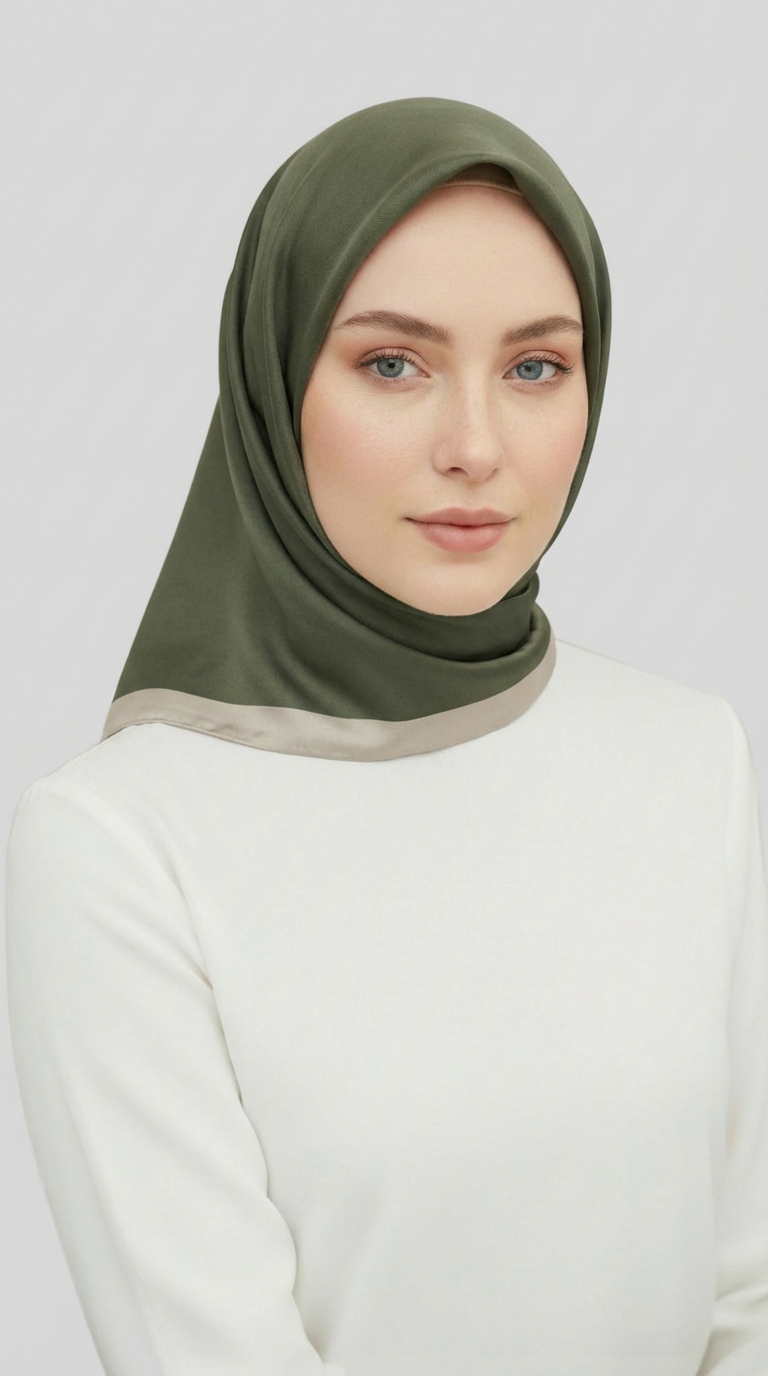 Karaca EşarpRAYON EŞARPDÜZ TWİL POLYESTER EŞARP - HAKİ