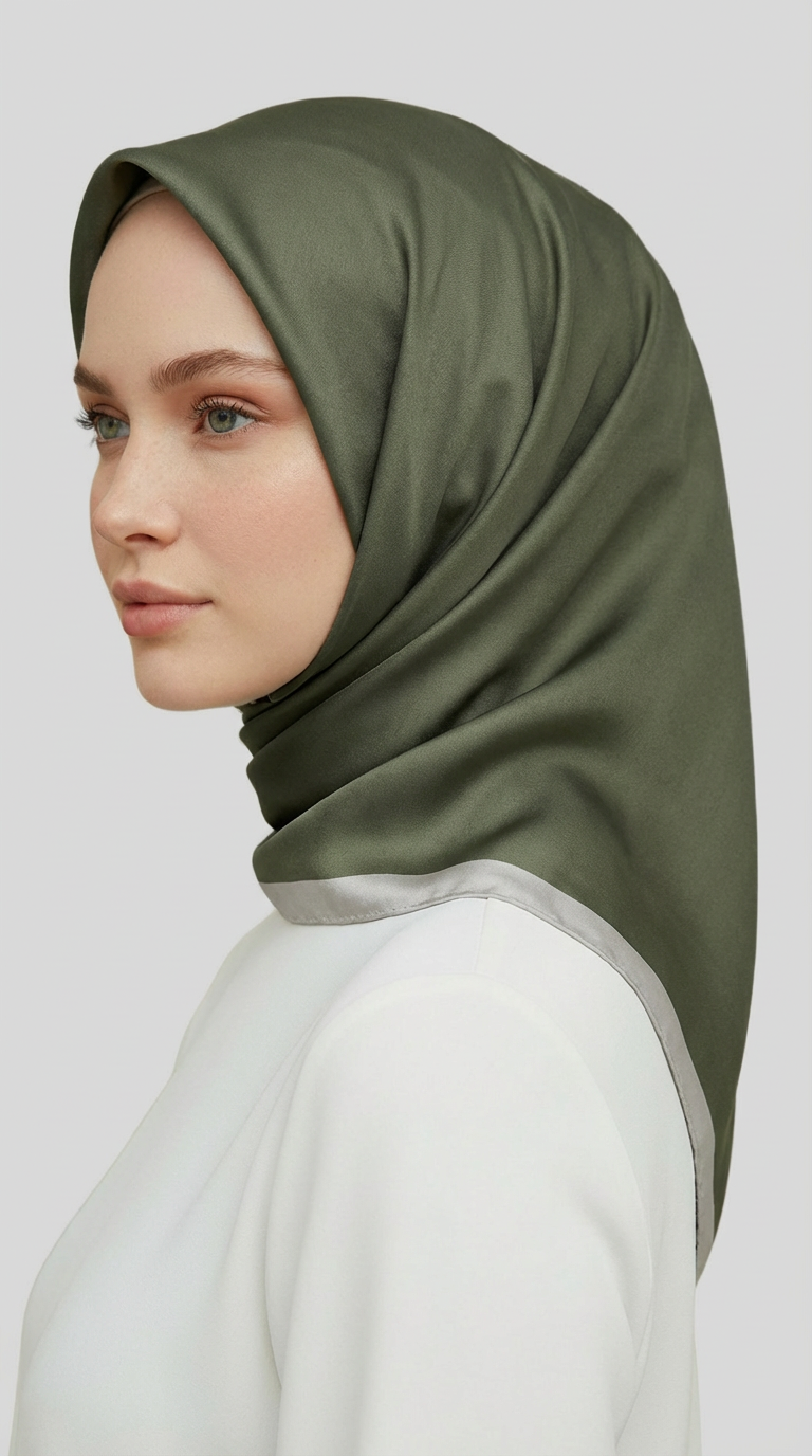 Karaca EşarpRAYON EŞARPDÜZ TWİL POLYESTER EŞARP - HAKİ