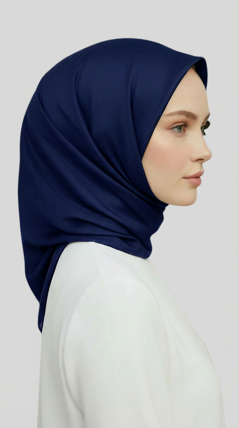 Karaca EşarpRAYON EŞARPDÜZ TWİL POLYESTER EŞARP - LACİVERT