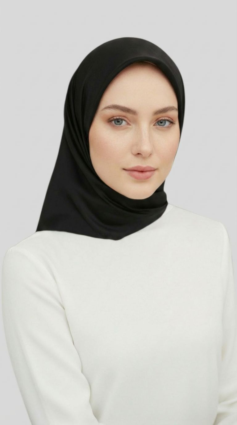 Karaca EşarpRAYON EŞARPDÜZ TWİL POLYESTER EŞARP -  SİYAH
