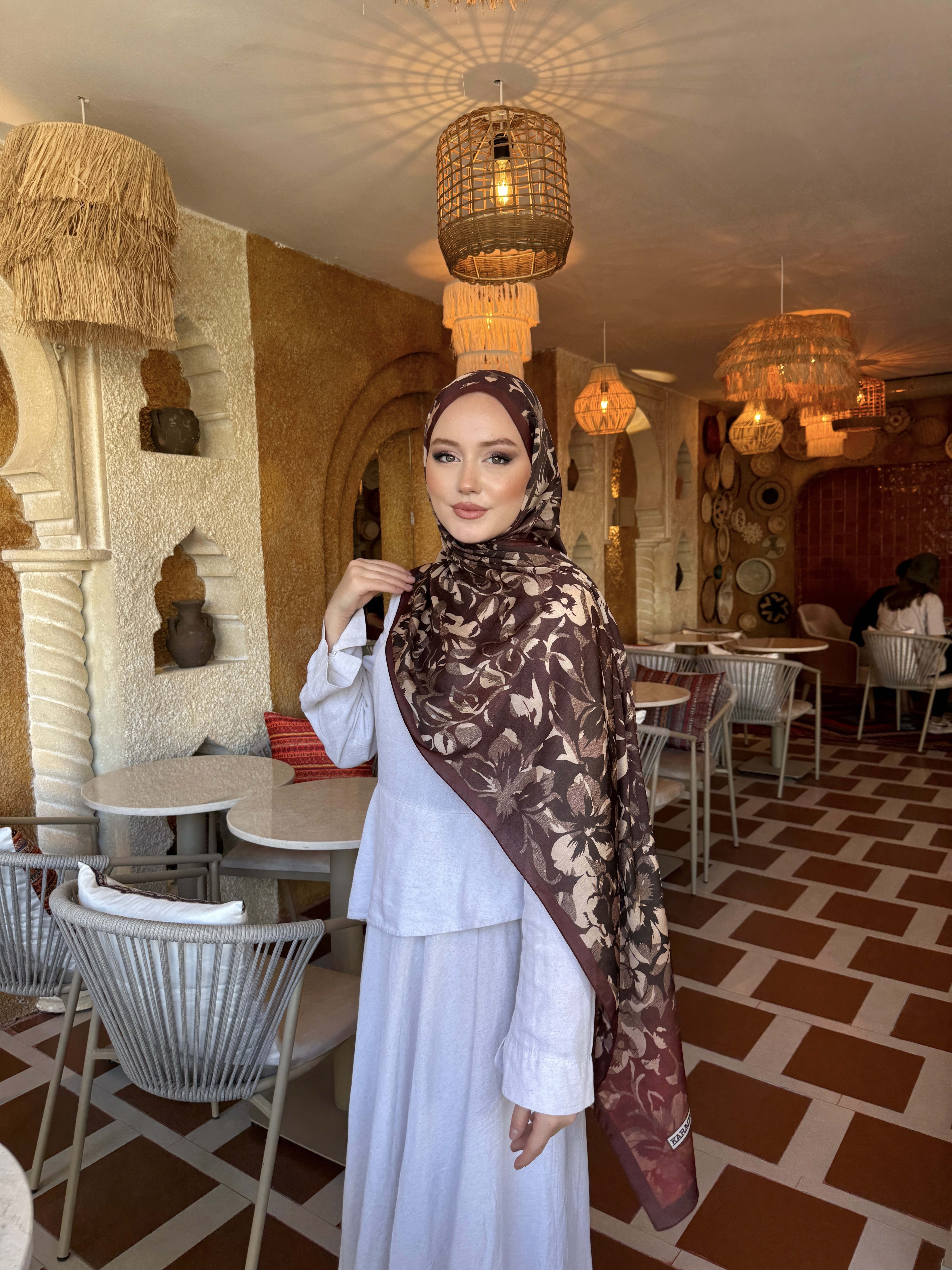 Karaca EşarpVUAL İPEK ŞALELARA VUAL İPEK ŞAL - BORDO 