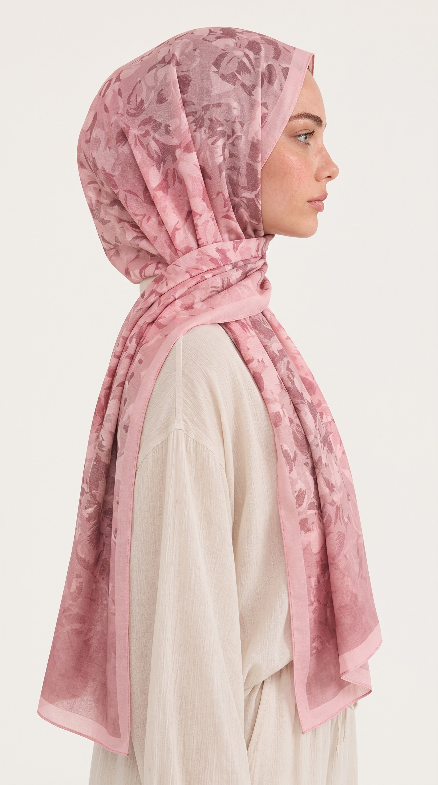 Karaca EşarpVUAL İPEK ŞALELARA VUAL İPEK ŞAL -  PEMBE