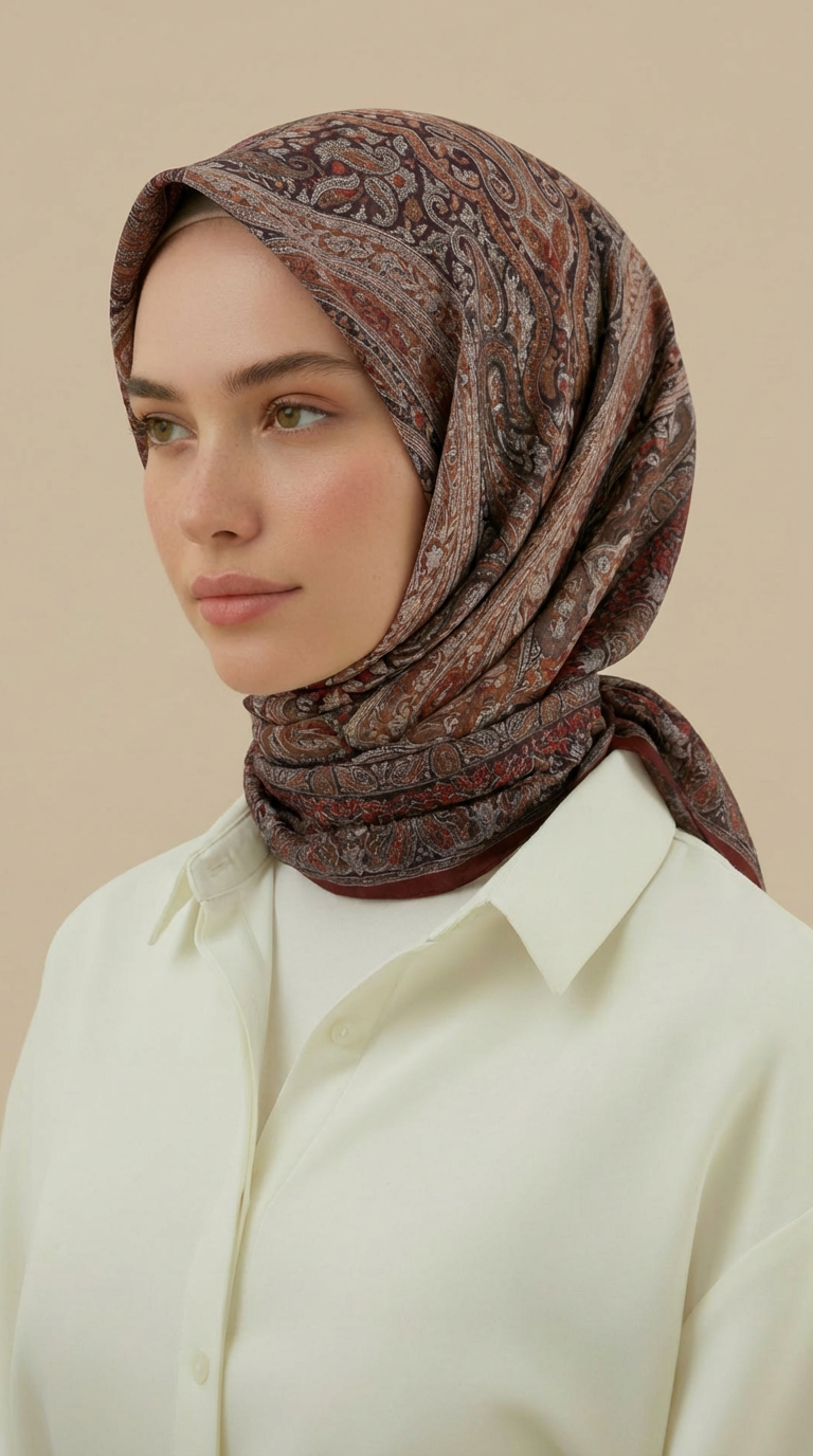 Karaca Eşarp ŞAL EŞARP ETNİK DESEN 120 CM COTTON ŞAL EŞARP - KIRMIZI 